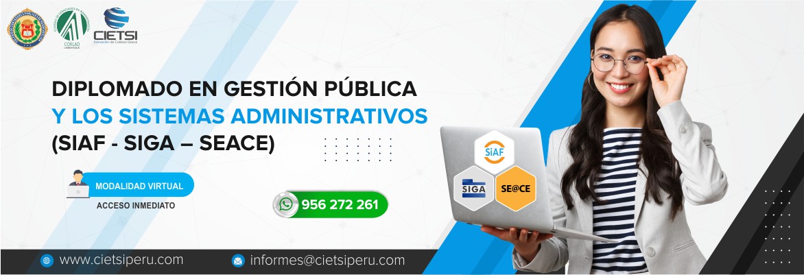 diplomado en gestiOn pUblica y los sistemas administrativos siaf   siga     seace 2022   acceso inmediato